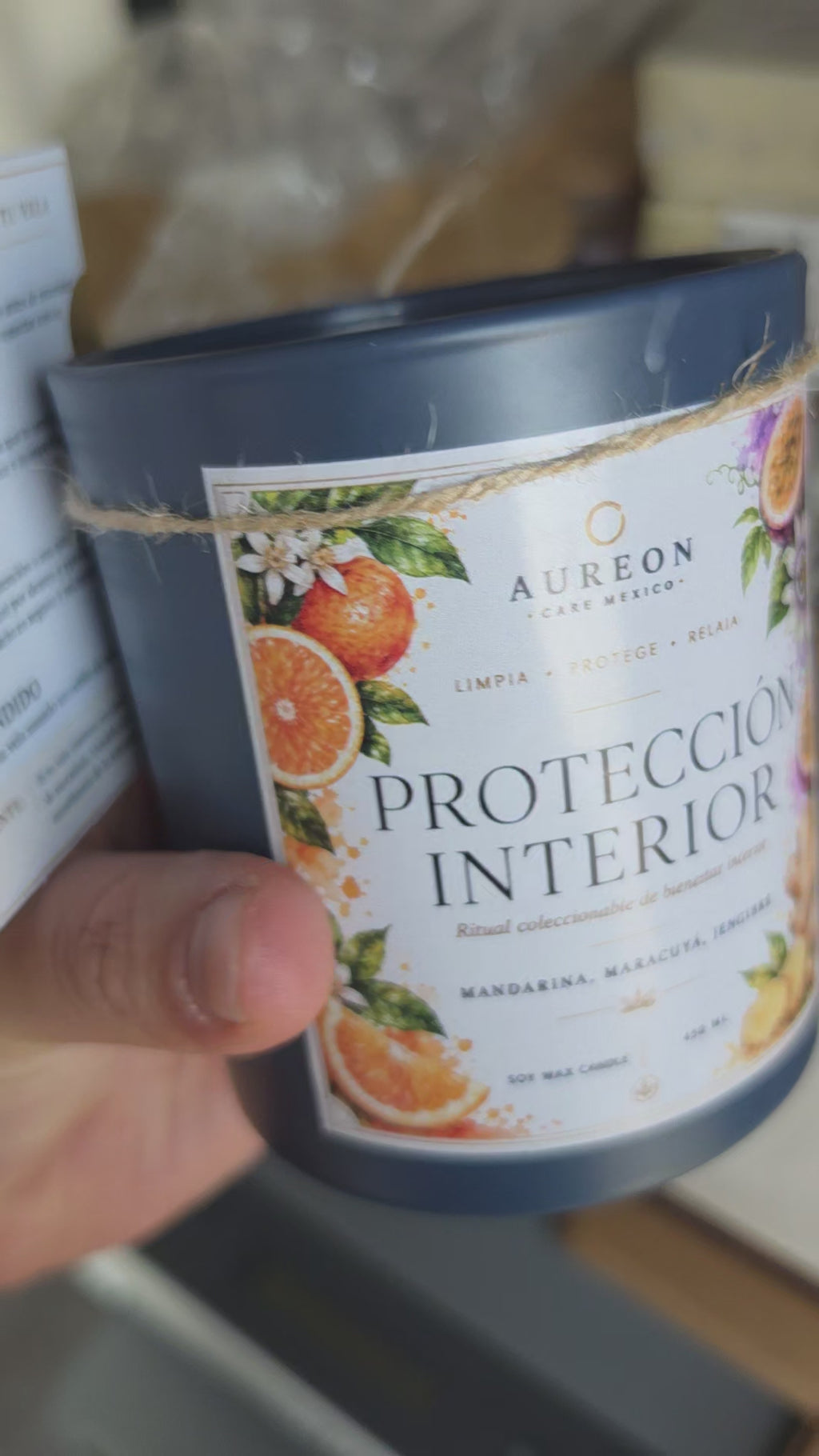 Vela AURA - Protección Interior con Cuarzo