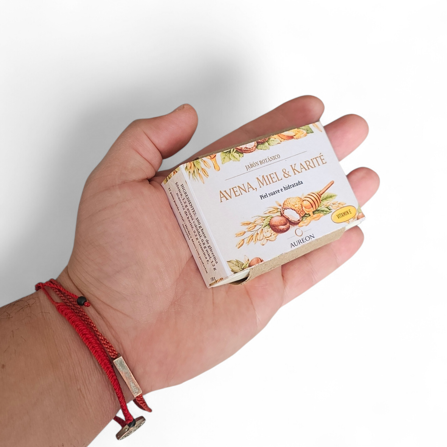 Jabon Botánico Avena, Miel y Karité con Vitamina E 100 g [Suave y humecta]